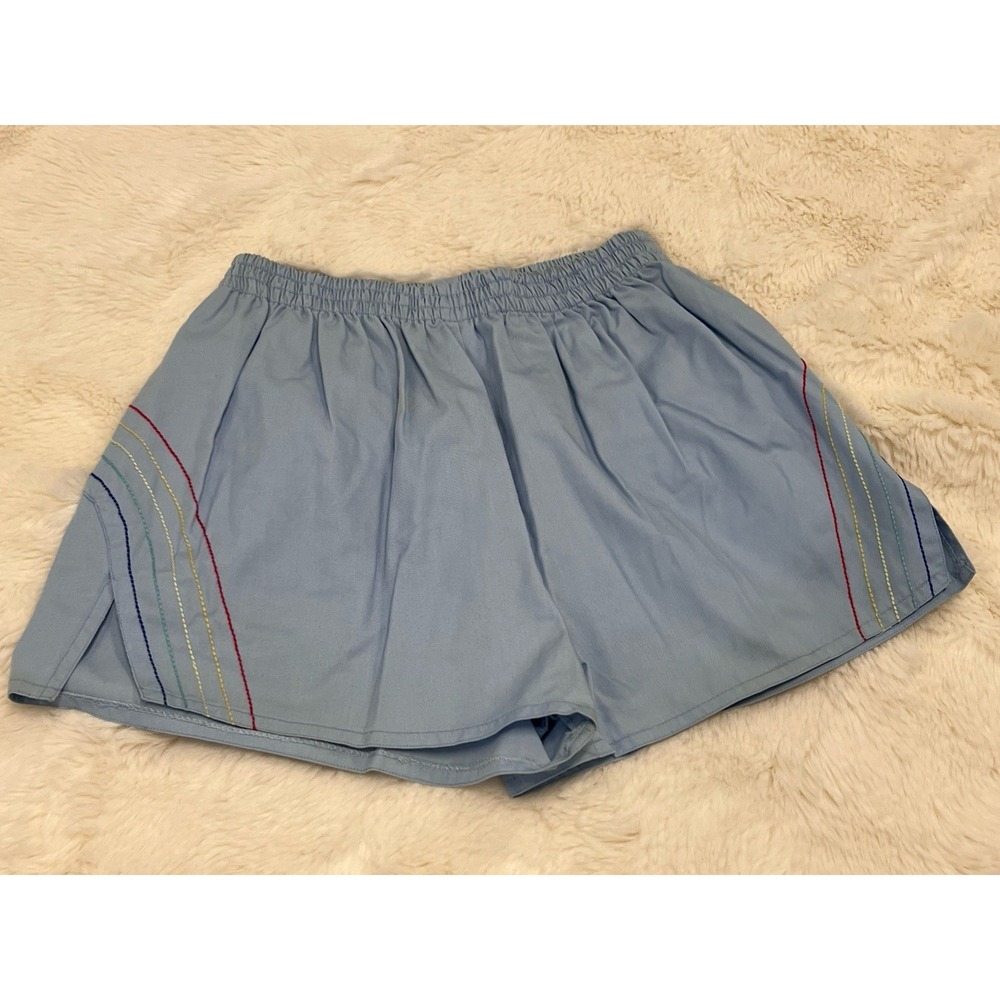 Vintage C'est Toi Rainbow Embroidered  Short Size Large Cest Toi Made USA Cotton